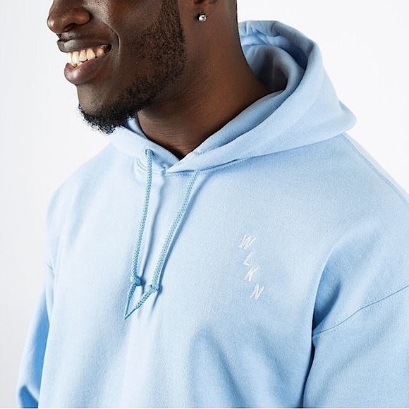 Light Blue WLKN hoodie - Picture 3 of 12